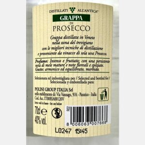 Grappa Di Prosecco 0,7L - Polini
