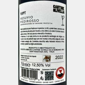 Piedirosso Vesuvio Rosso Vipt DOP 2022 - Cantine Olivella