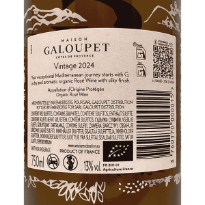 Rosé G de Galoupet Cotes de Provence AOP 2024 Bio...